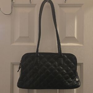 Etienne Aigner Black Quilted Leather Shoulder Bag